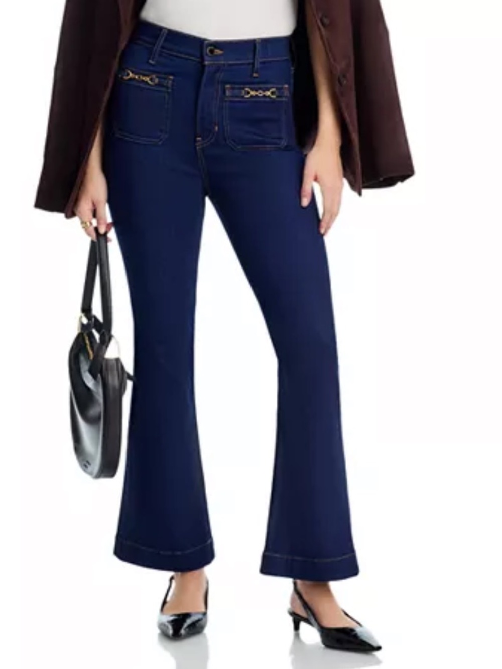 Veronica Beard Carson high rise ankle flare jeans